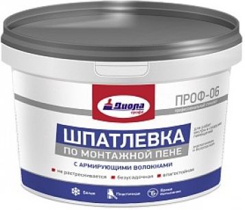Шпатлевка Диола по монтажной пене ПРОФ-06, 1.5кг купить в СОМ