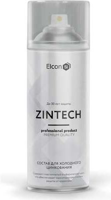 Грунт-эмаль аэрозоль Elcon Zintech, цинконаполненный, 520 мл купить в СОМ