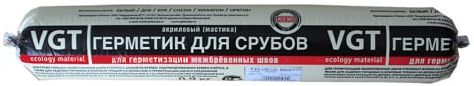 Герметик (мастика) акриловый VGT, для срубов, венге, 0.9 кг купить в СОМ