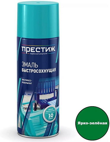 Эмаль аэрозольная Престиж, акриловая, ярко-зеленая, 520 мл купить в СОМ