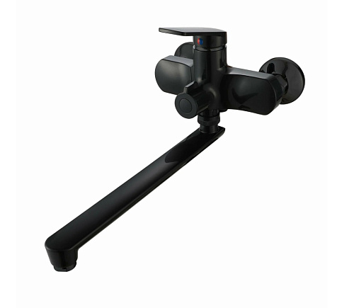 Смеситель для ванны Ростовская мануфактура PL7BL-006E, пластик, черный купить в СОМ