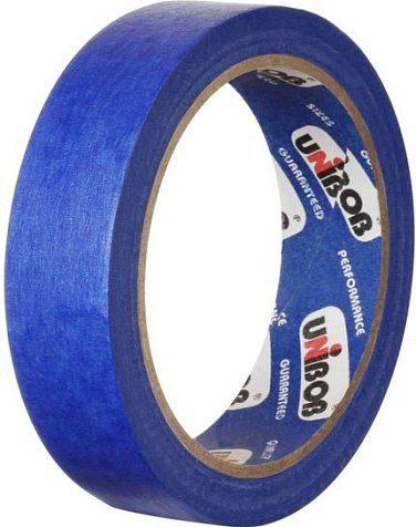 Лента малярная Unibob, 25 мм х 25 м, синий купить в СОМ