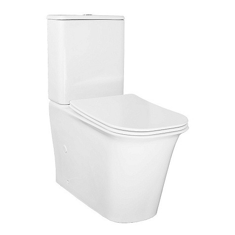 Унитаз-компакт Azario Velise AZ-1222A, безободковый, арматура, сиденье микролифт купить в СОМ