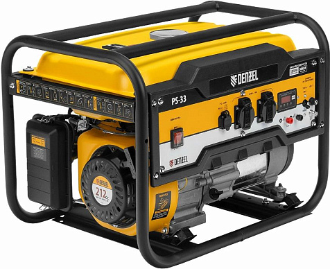 Генератор бензиновый Denzel PS-33, 3300Вт купить в СОМ