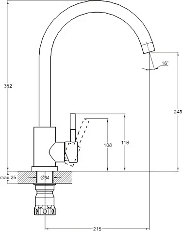 Смеситель для мойки G-lauf EZA4-F090GY купить в СОМ