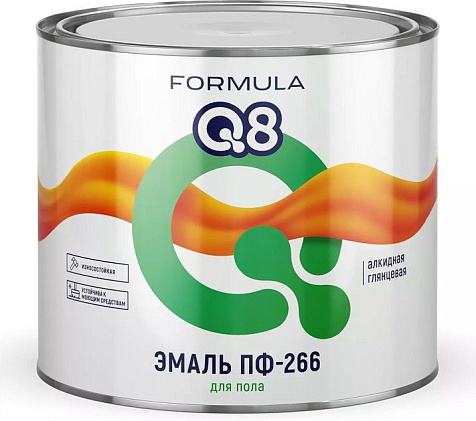 Эмаль ПФ-266 Formula Q8, красно-коричневая, 1.8 кг купить в СОМ