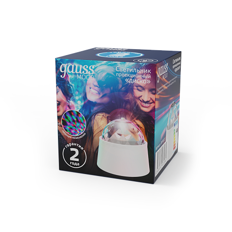 Светильник с фиксированной проекцией диско Gauss, 3Вт, белый купить в СОМ