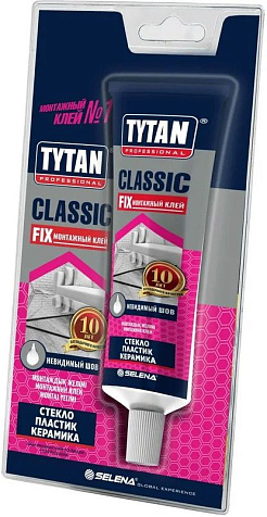 Клей монтажный Tytan Professional Classic Fix, прозрачный, 100мл купить в СОМ