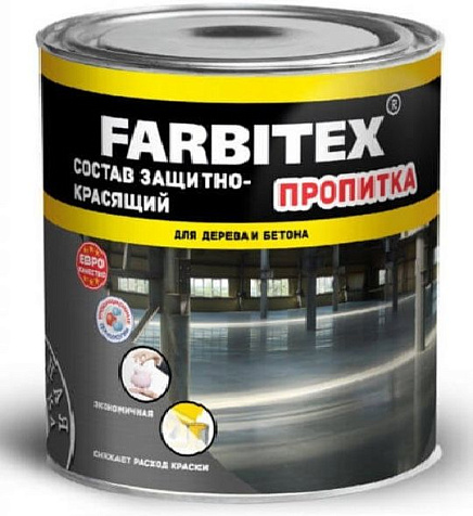 Состав защитно-красящий Farbitex, для бетона и бетонных полов, 3.6 кг купить в СОМ
