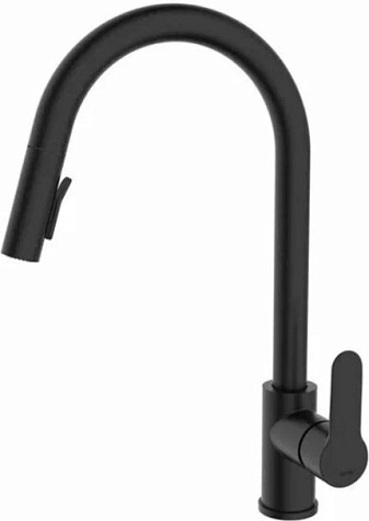 Смеситель для мойки Iddis Cuba CUBBLP0i05, черный матовый купить в СОМ