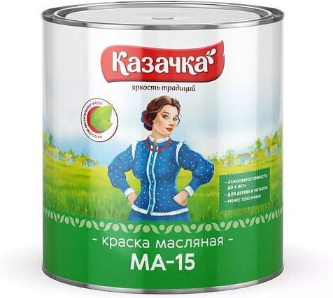 Краска масляная МА-15 Казачка, белая, 2.8 кг купить в СОМ