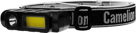Фонарь налобный аккумуляторный Camelion LED53414 акк.3.7V LED 1W+COB 3W 4реж, Type-C, черн купить в СОМ