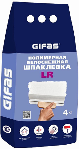 Шпатлевка полимерная GIFAS LR, 4 кг купить в СОМ