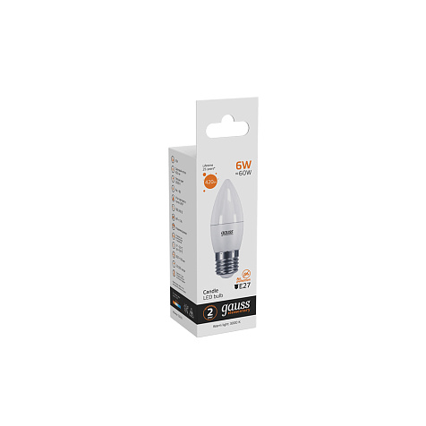 Лампа Gauss Elementary Candle 6W E27 2700K LED LD33216 купить в СОМ