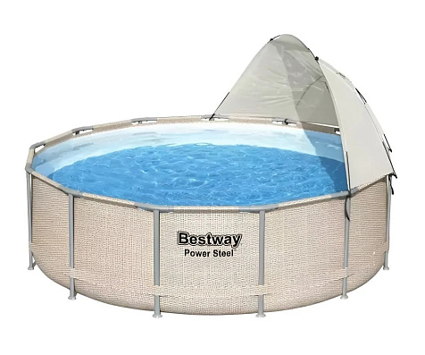Бассейн каркасный Bestway 561FY 396х107см+фильтр-насос+лестница+тент купить в СОМ
