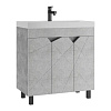 Тумба-умывальник Домино Vector 80, светлый бетон, с раковиной Soft/Unit/Риво 80 купить в СОМ