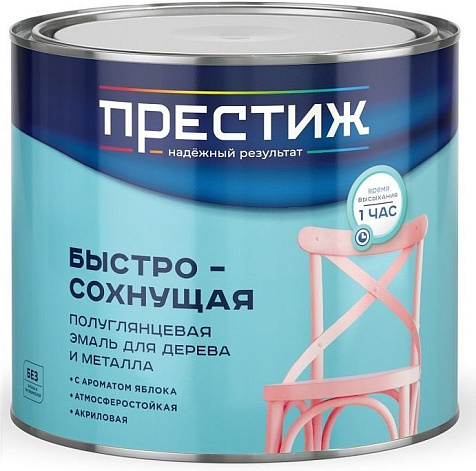 Эмаль акриловая Престиж, полуглянцевая, белая, 2.8 кг купить в СОМ