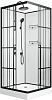 Кабина душевая Loranto CS-3008TM/W-90L, 88 х88 х204 см, черный профиль, левая купить в СОМ