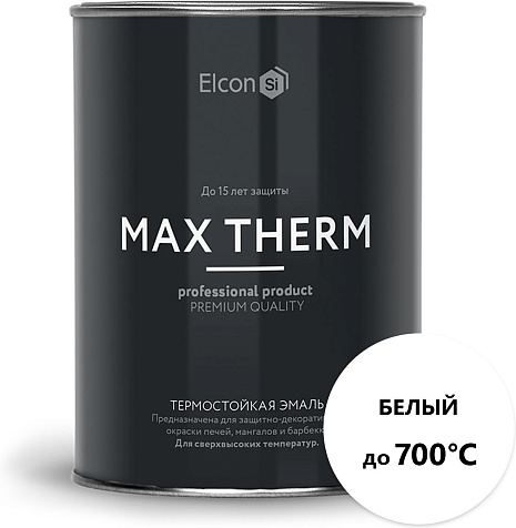 Эмаль термостойкая (700С) Elcon, белая, 0.8 кг купить в СОМ