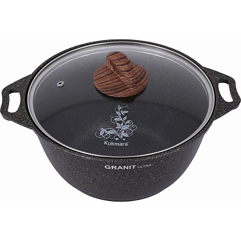 Кастрюля Granit ultra original 8л стеклянная крышка купить в СОМ