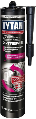 Герметик каучуковый Tytan Professional X-treme, кровельный, прозрачный, 310 мл купить в СОМ