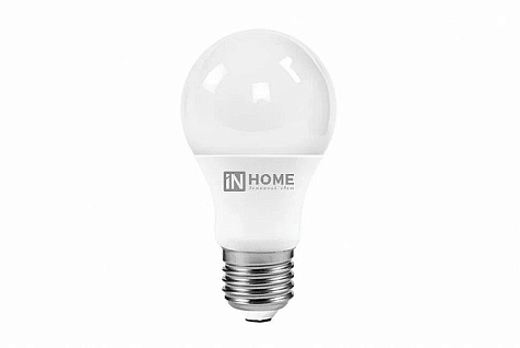 Лампа светодиодная IN HOME, 25Вт, Е27, 3000К, A65 купить в СОМ