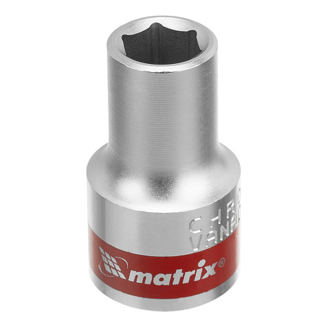 Головка торцевая Matrix, 10 мм, 6 граней, CrV, 1/2" купить в СОМ