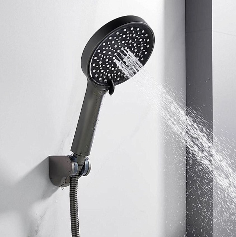 Смеситель для ванны Shevanik S4322T, латунь, оружейная сталь купить в СОМ