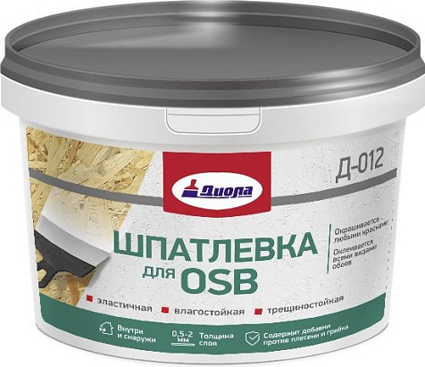 Шпатлевка Диола для OSB Д-012, 3кг купить в СОМ
