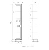 Пенал напольный Equil Lago 35 купить в СОМ