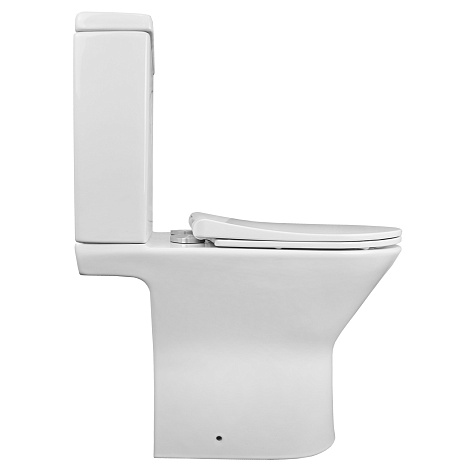 Унитаз-компакт Azario Fretta AZ-1223B, безободковый, сиденье полипропилен микролифт купить в СОМ